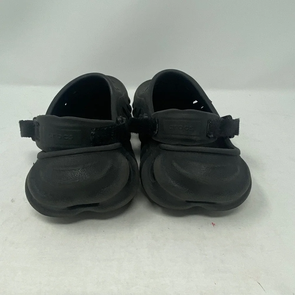 Crocs Echo Clog Black Sporty Streetwear Sandals C12 Kids 207937-001